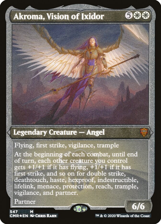 Akroma, Vision of Ixidor (Etched) [Commander Legends] | Good Games Morley