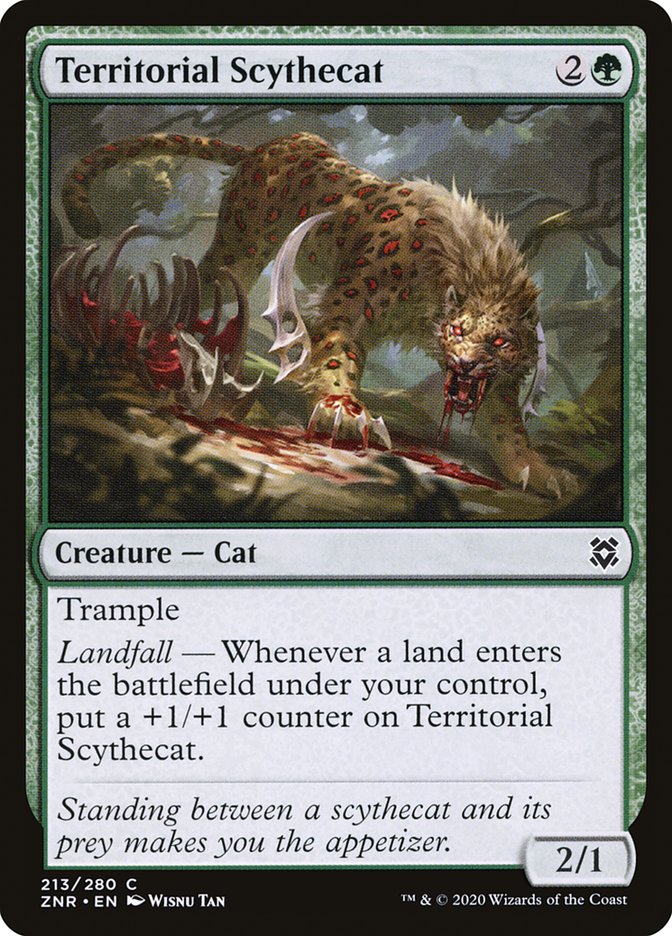 Territorial Scythecat [Zendikar Rising] | Good Games Morley