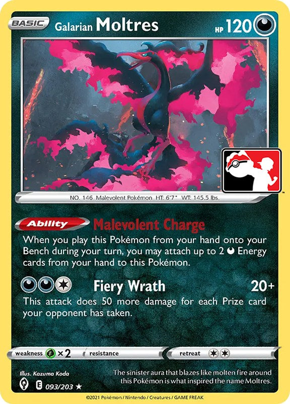 Galarian Moltres (093/203) [Prize Pack Series One] | Good Games Morley