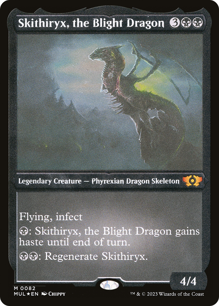 Skithiryx, the Blight Dragon (Foil Etched) [Multiverse Legends] | Good Games Morley