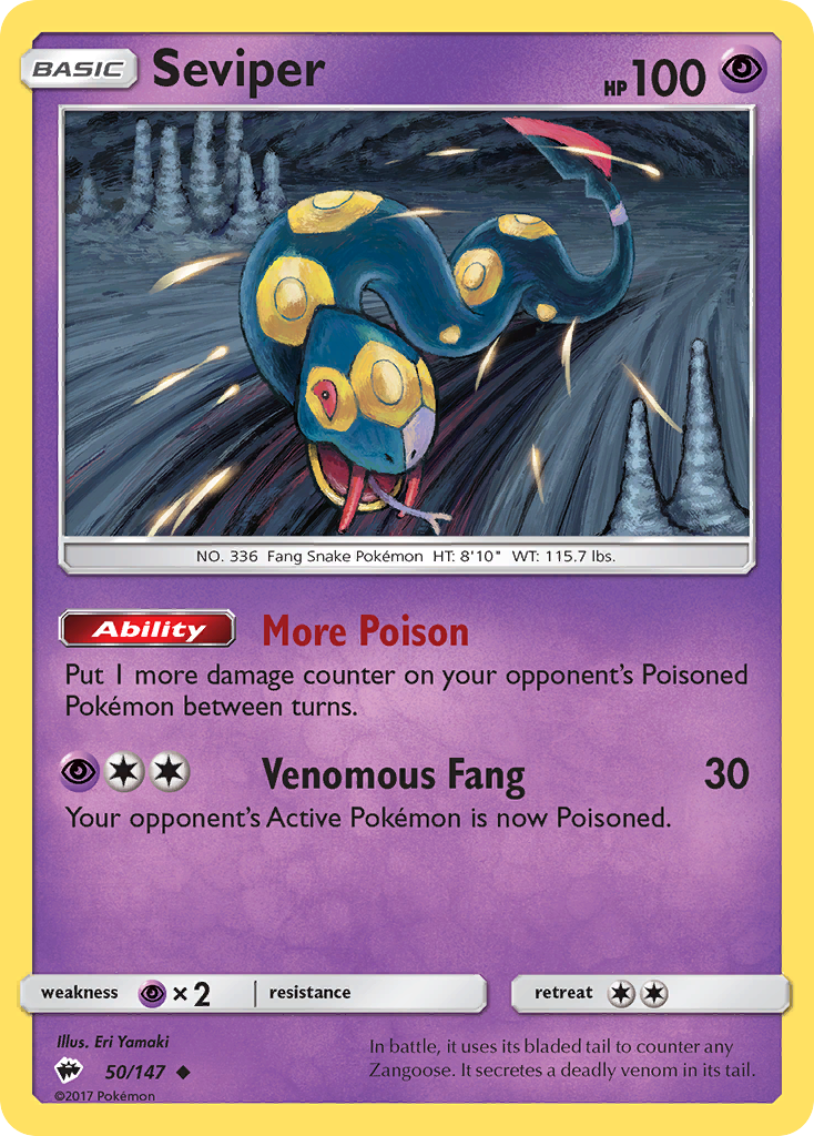 Seviper (50/147) [Sun & Moon: Burning Shadows] | Good Games Morley