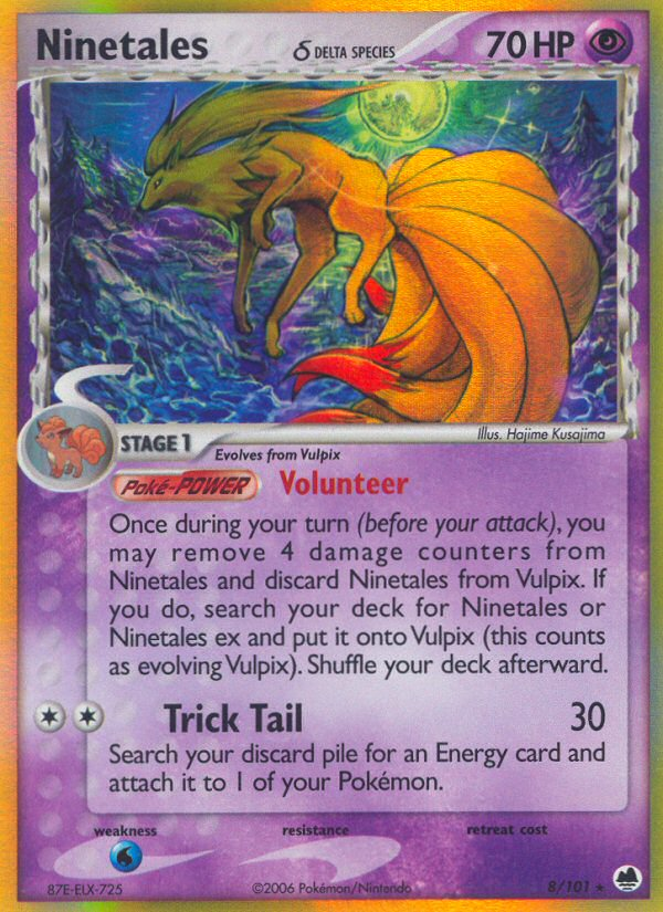 Ninetales (8/101) (Delta Species) [EX: Dragon Frontiers] | Good Games Morley