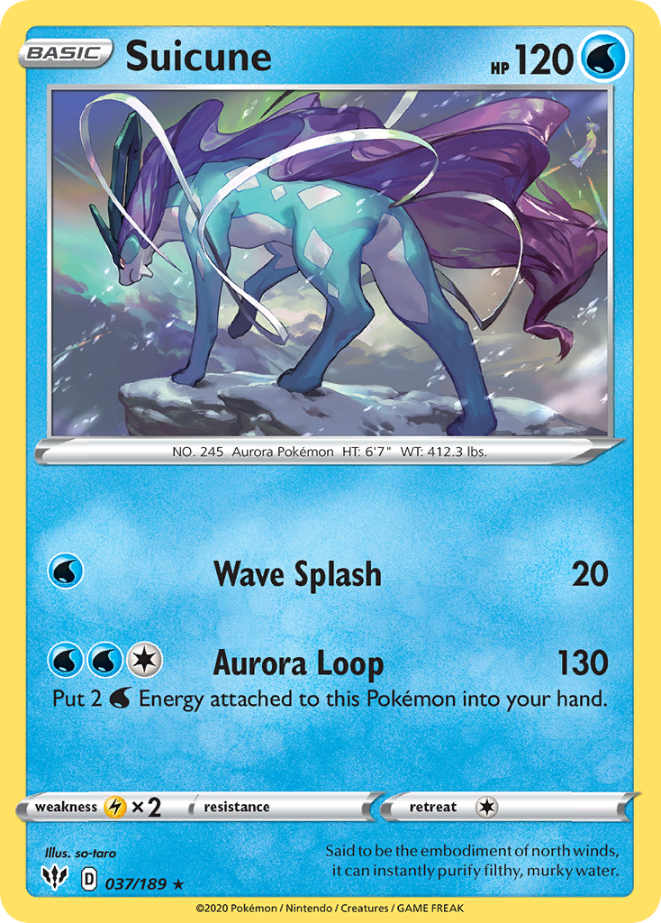 Suicune (037/189) [Sword & Shield: Darkness Ablaze] | Good Games Morley