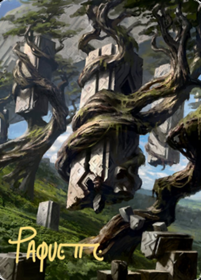 Forest 2 Art Card (Gold-Stamped Signature) [Zendikar Rising Art Series] | Good Games Morley