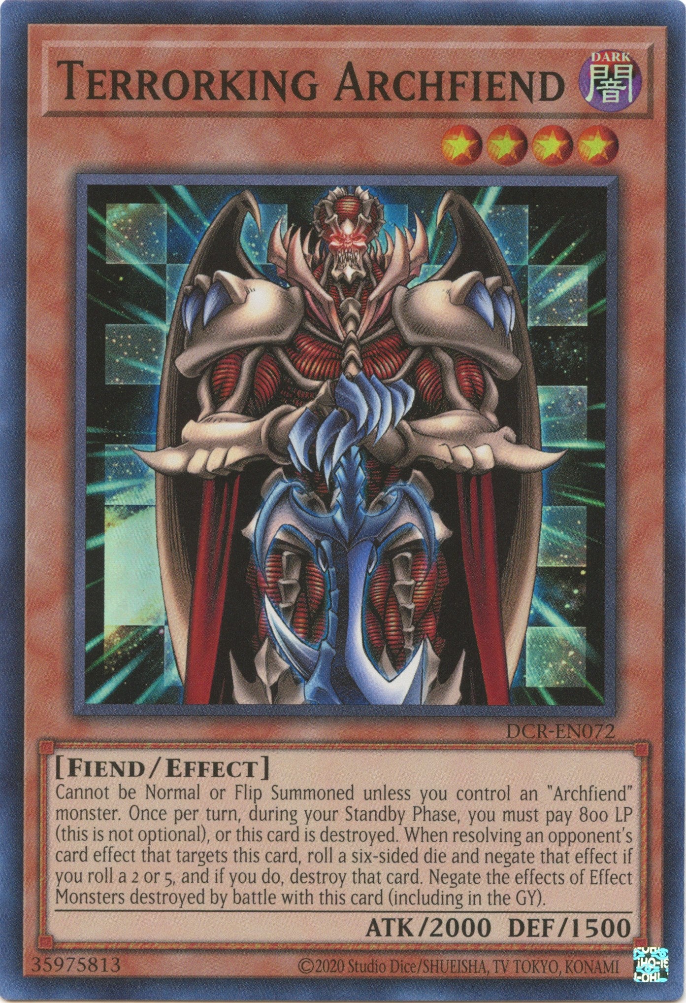Terrorking Archfiend (25th Anniversary) [DCR-EN072] Super Rare | Good Games Morley