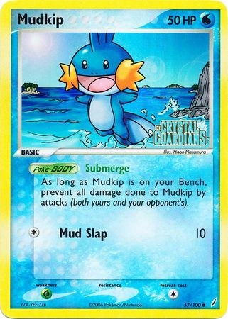 Mudkip (57/100) (Stamped) [EX: Crystal Guardians] | Good Games Morley