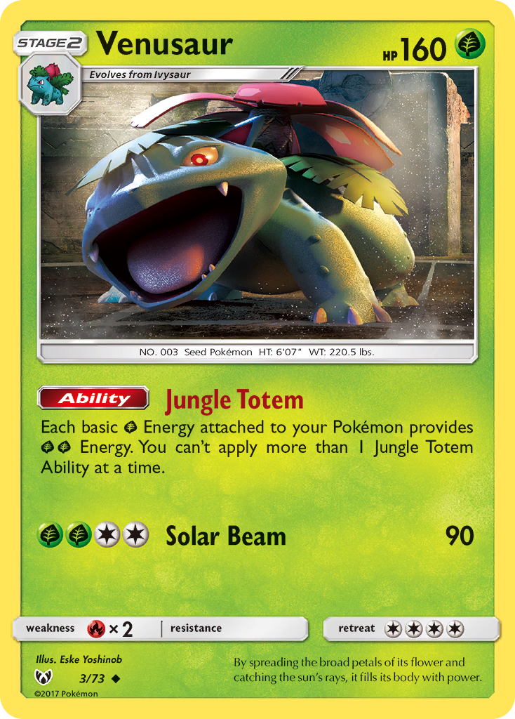 Venusaur (3/73) [Sun & Moon: Shining Legends] | Good Games Morley