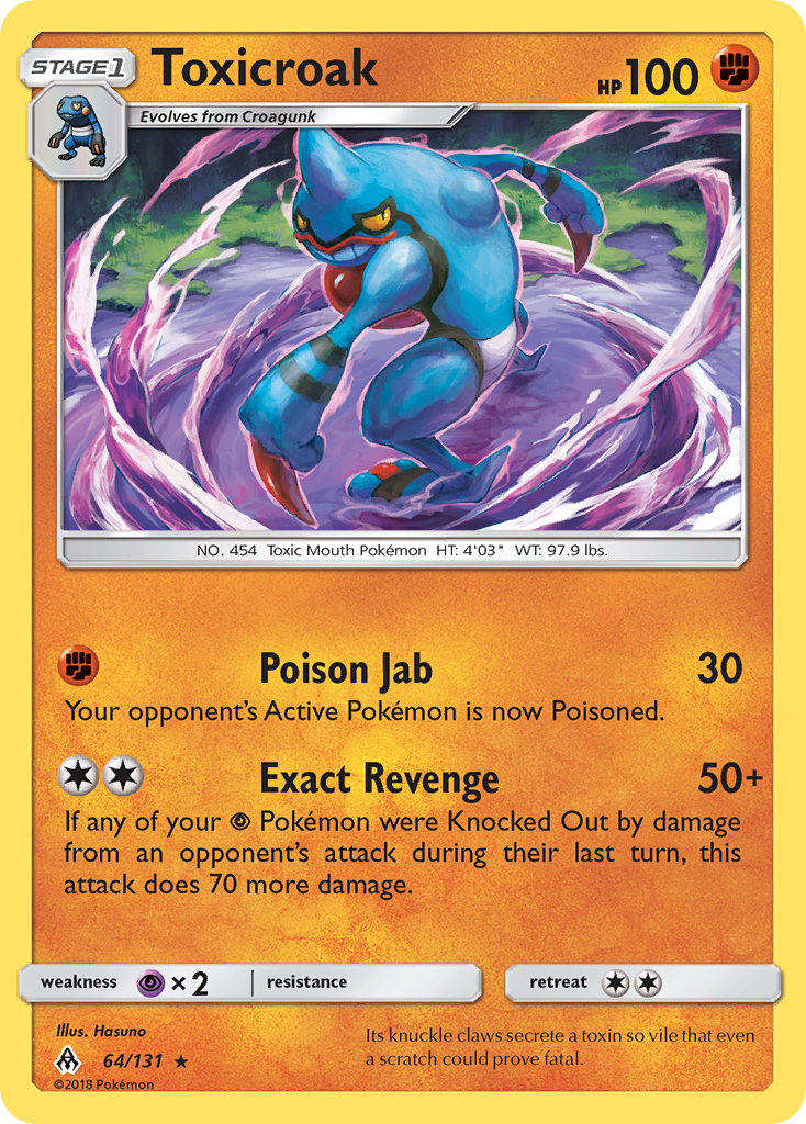 Toxicroak (64/131) [Sun & Moon: Forbidden Light] | Good Games Morley