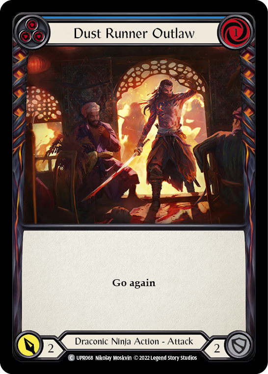 Dust Runner Outlaw (Blue) [UPR068] (Uprising)  Rainbow Foil | Good Games Morley