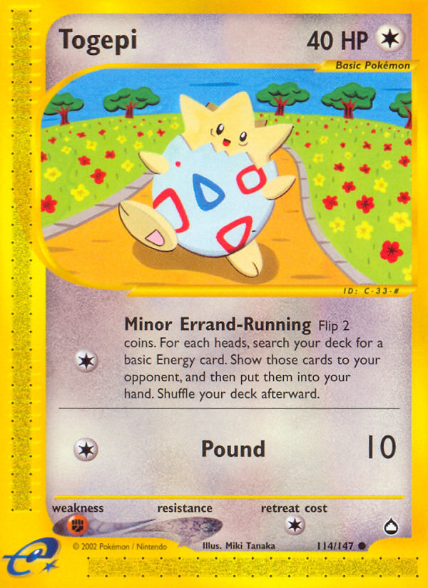 Togepi (114/147) [Aquapolis] | Good Games Morley