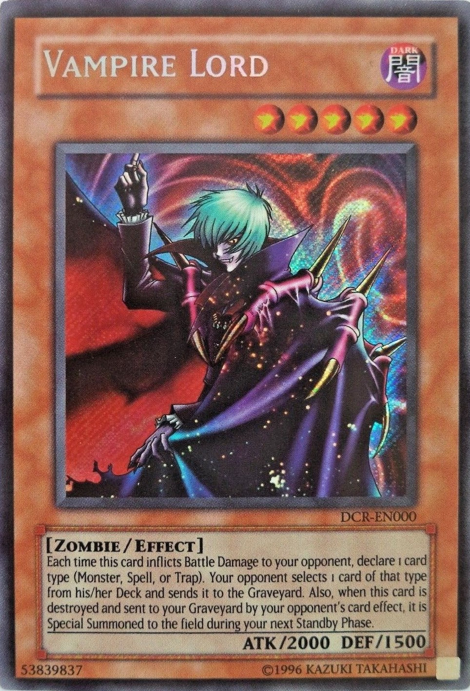 Vampire Lord [DCR-EN000] Secret Rare | Good Games Morley