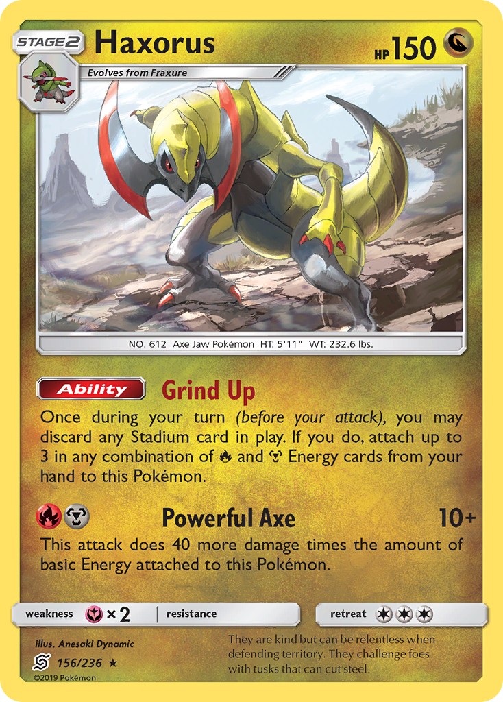 Haxorus (156/236) [Sun & Moon: Unified Minds] | Good Games Morley