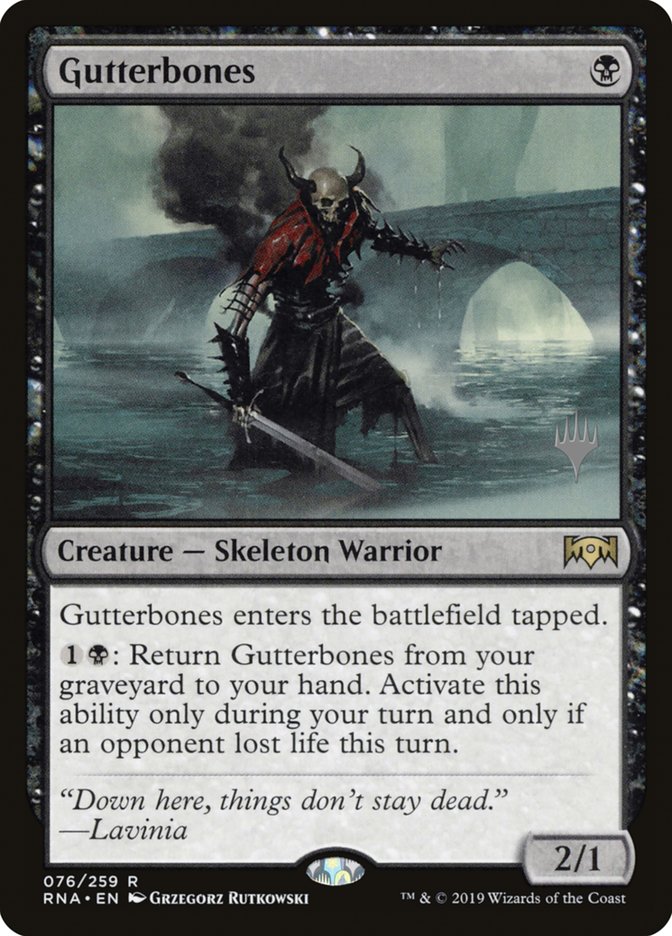 Gutterbones (Promo Pack) [Ravnica Allegiance Promos] | Good Games Morley