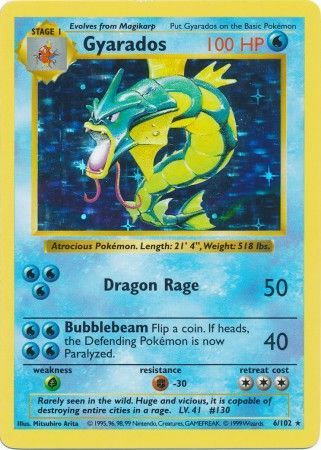 Gyarados (6/102) [Base Set Shadowless Unlimited] | Good Games Morley