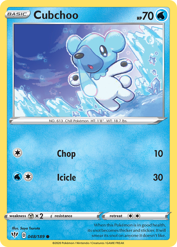 Cubchoo (048/189) [Sword & Shield: Darkness Ablaze] | Good Games Morley