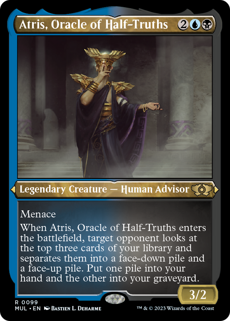Atris, Oracle of Half-Truths (Foil Etched) [Multiverse Legends] | Good Games Morley