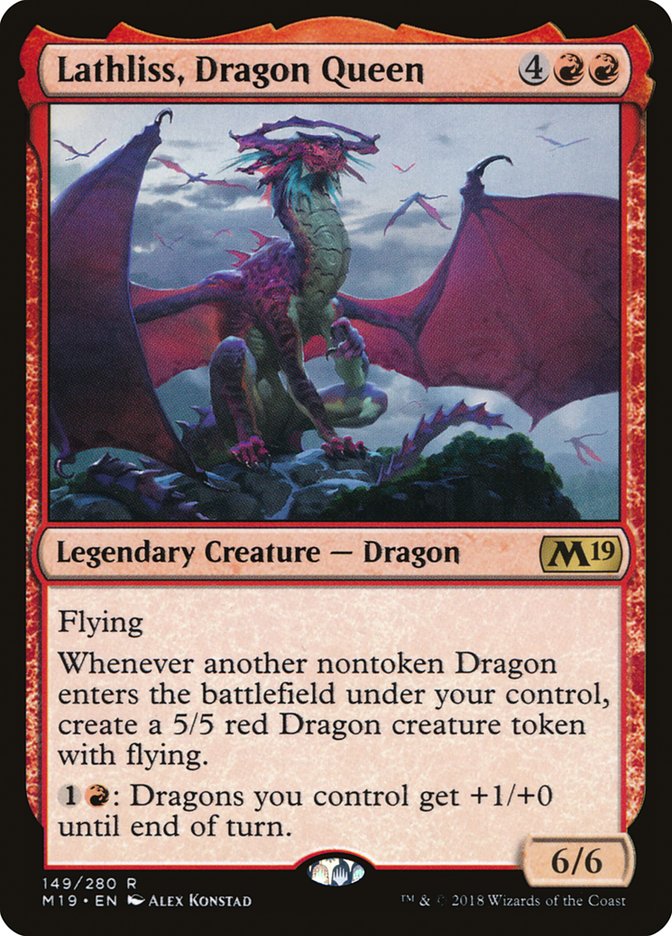 Lathliss, Dragon Queen [Core Set 2019] | Good Games Morley