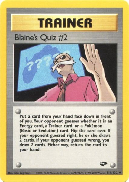 Blaine's Quiz #2 (111/132) [Gym Challenge Unlimited] | Good Games Morley