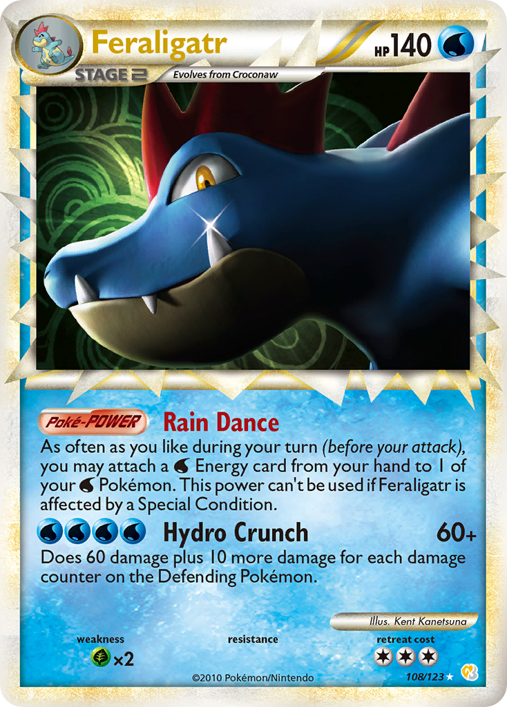 Feraligatr (108/123) [HeartGold & SoulSilver: Base Set] | Good Games Morley