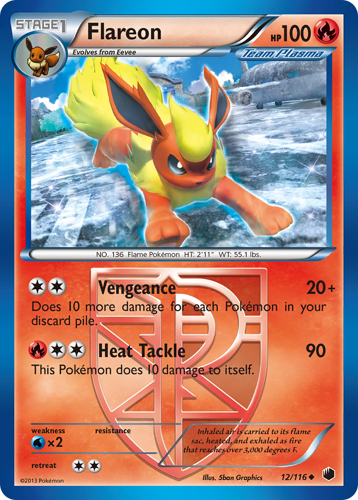 Flareon (12/116) [Black & White: Plasma Freeze] | Good Games Morley