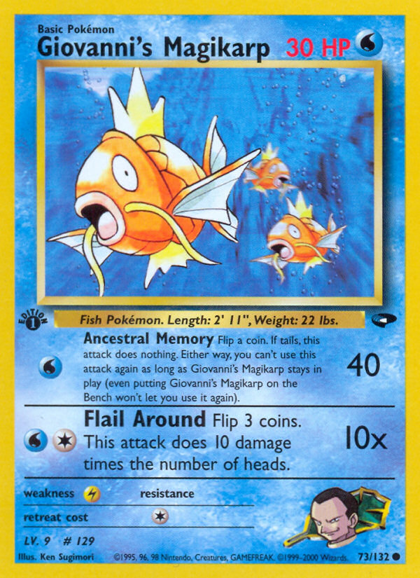 Giovanni's Magikarp (73/132) [Gym Challenge 1st Edition] | Good Games Morley