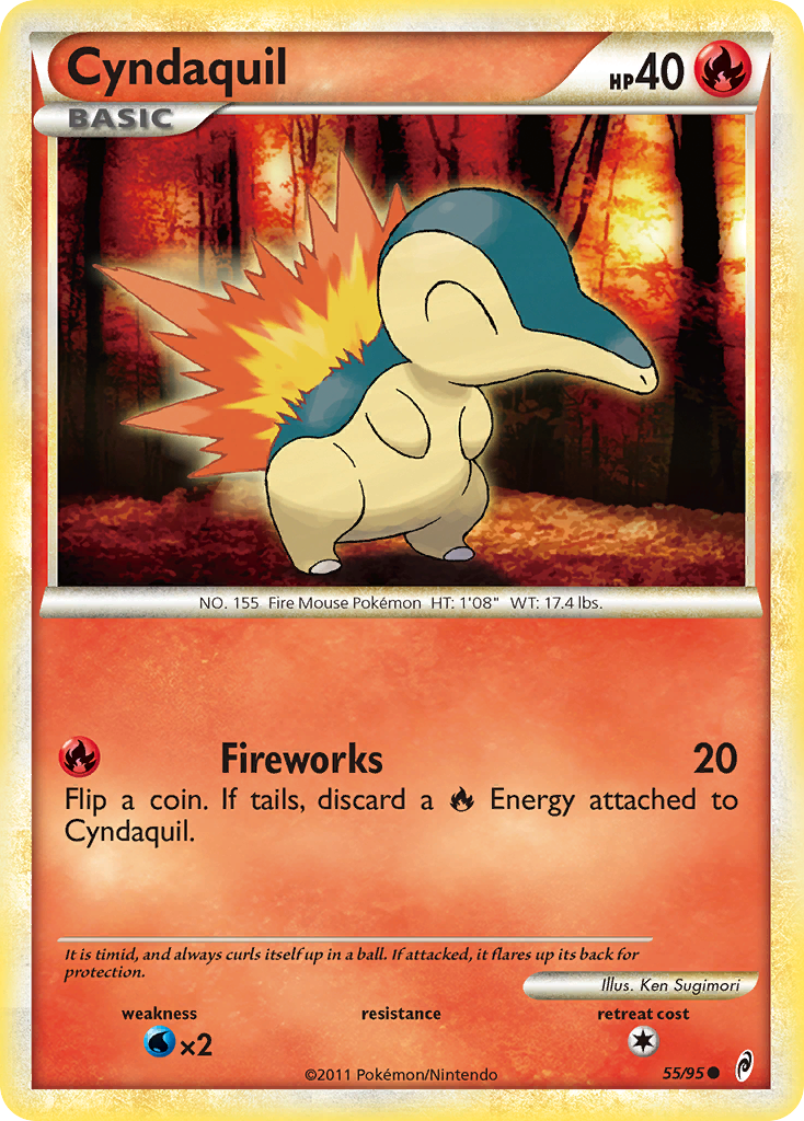 Cyndaquil (55/95) [HeartGold & SoulSilver: Call of Legends] | Good Games Morley
