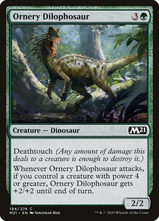 Ornery Dilophosaur [Core Set 2021] | Good Games Morley