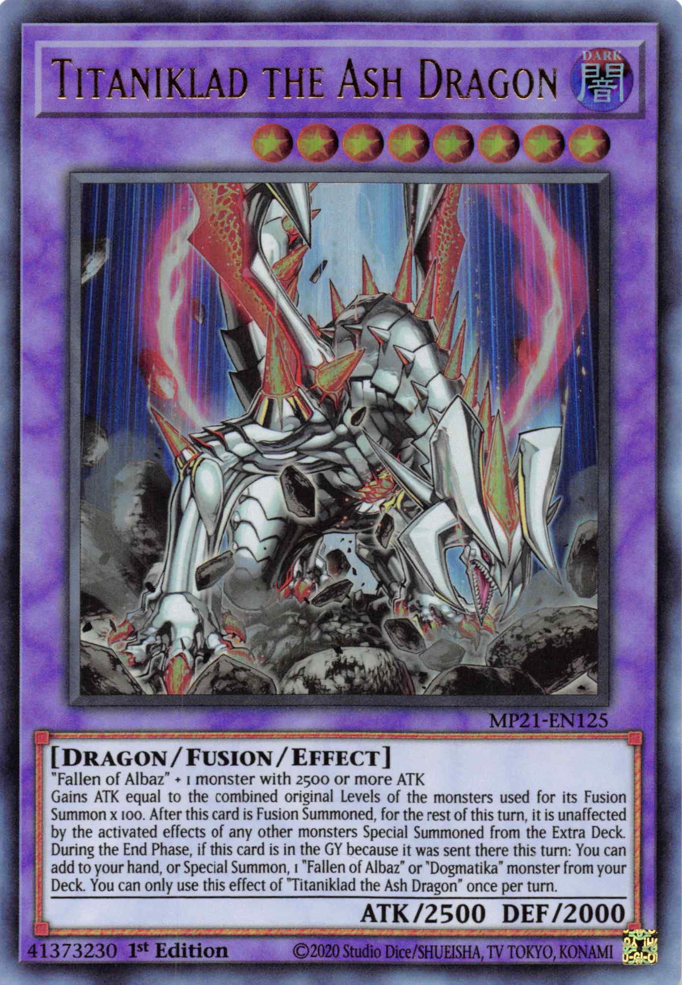 Titaniklad the Ash Dragon [MP21-EN125] Ultra Rare | Good Games Morley