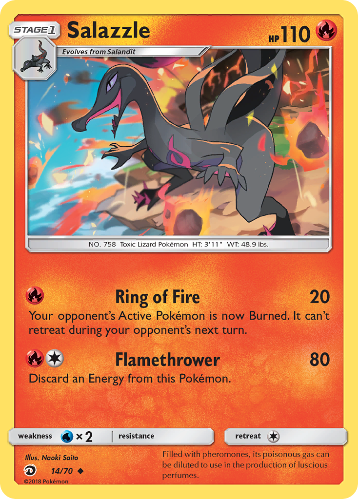 Salazzle (14/70) [Sun & Moon: Dragon Majesty] | Good Games Morley