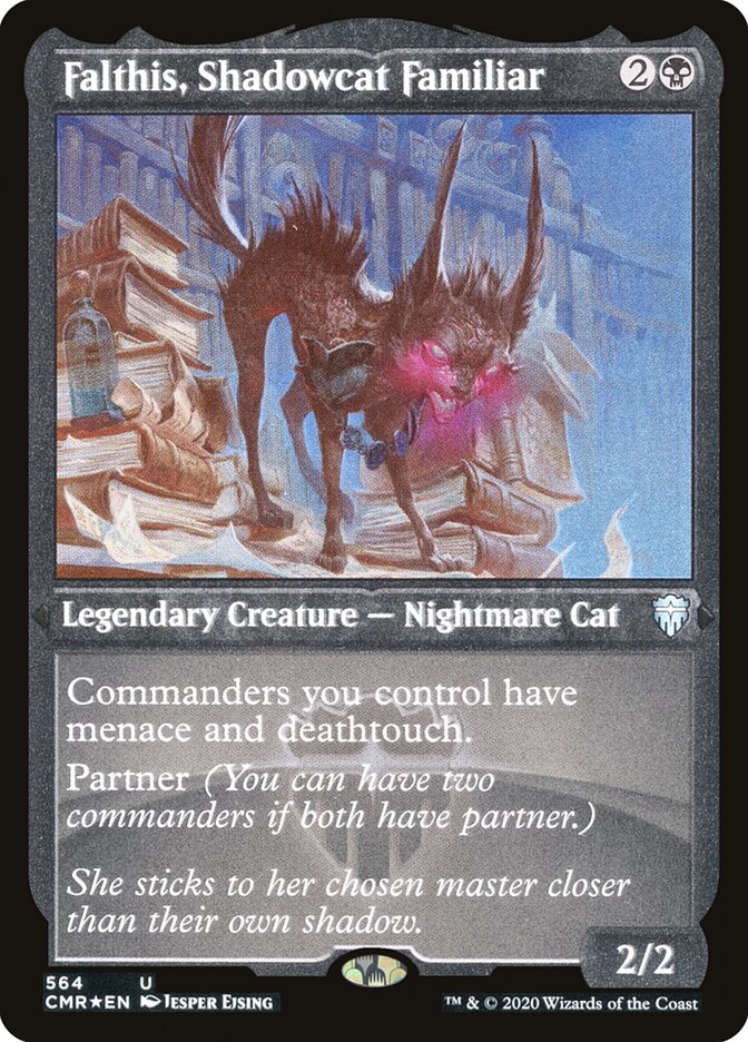 Falthis, Shadowcat Familiar (Etched) [Commander Legends] | Good Games Morley