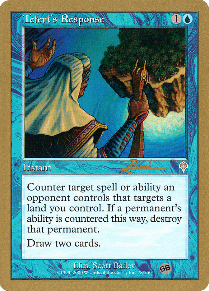 Teferi's Response (Antoine Ruel) (SB) [World Championship Decks 2001] | Good Games Morley