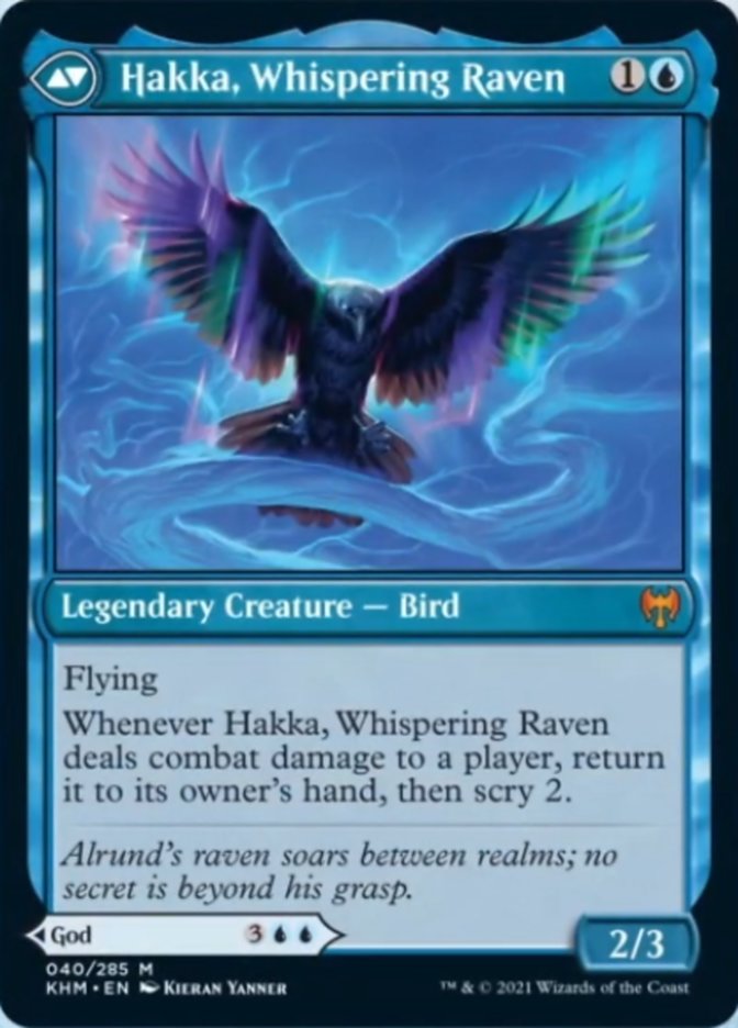 Alrund, God of the Cosmos // Hakka, Whispering Raven [Kaldheim] | Good Games Morley