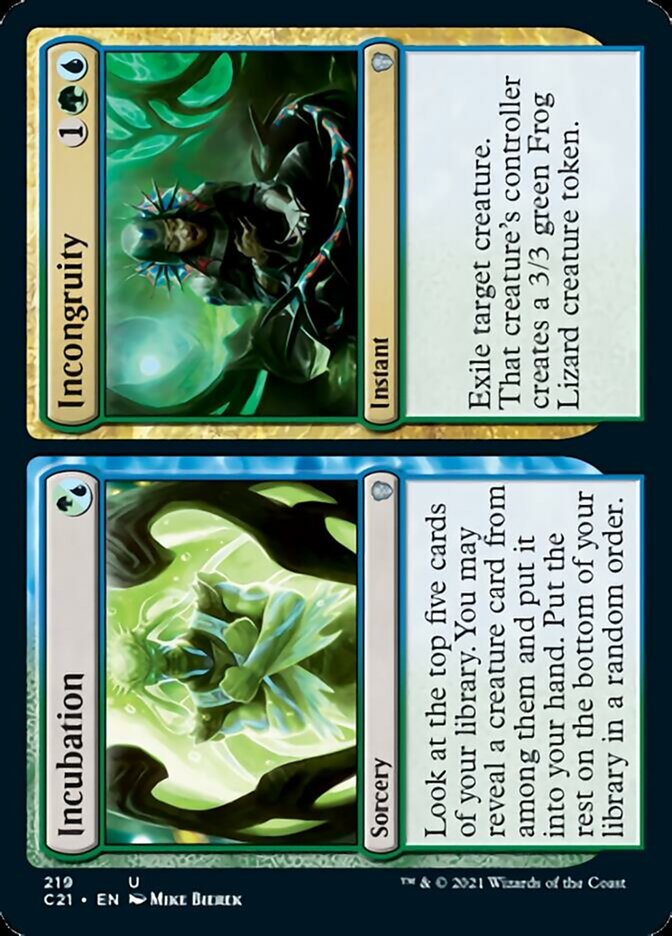 Incubation // Incongruity [Commander 2021] | Good Games Morley