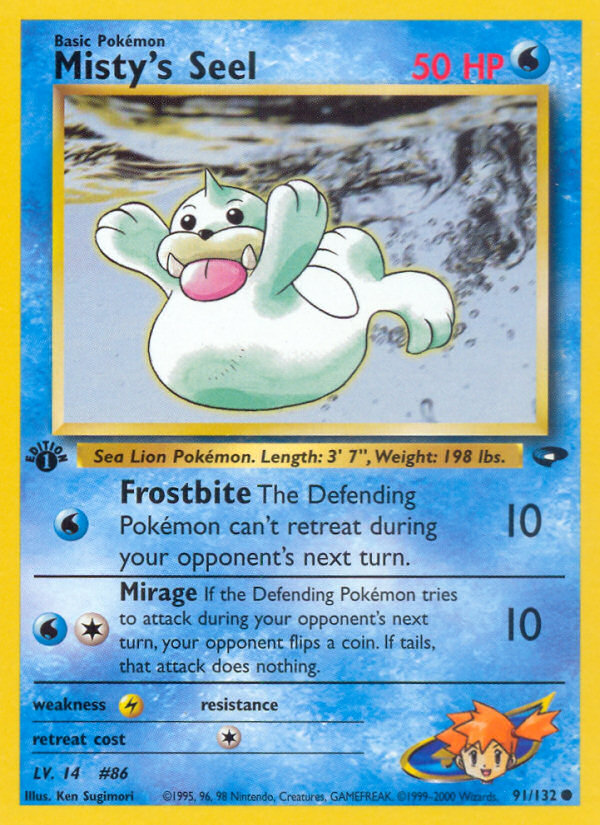 Misty's Seel (91/132) [Gym Challenge 1st Edition] | Good Games Morley