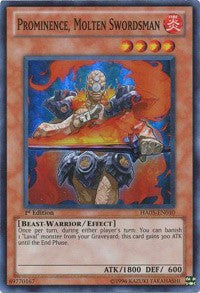 Prominence, Molten Swordsman [HA05-EN010] Super Rare | Good Games Morley