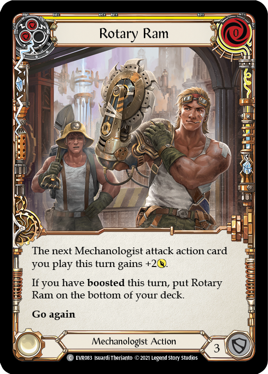 Rotary Ram (Yellow) [EVR083] (Everfest)  1st Edition Rainbow Foil | Good Games Morley