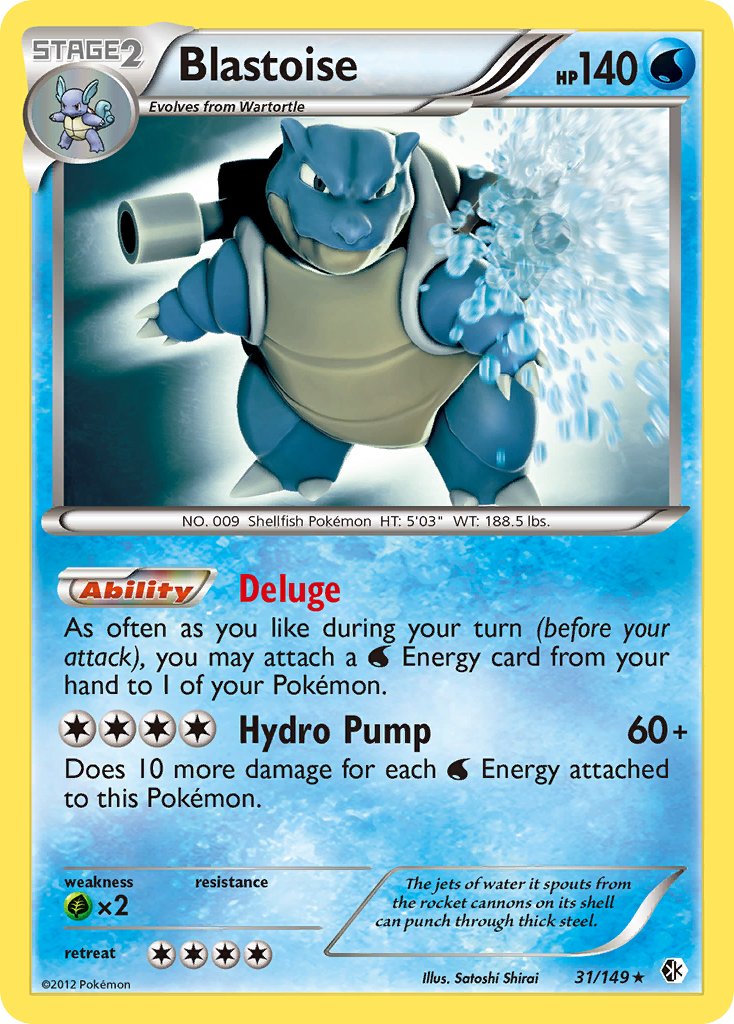 Blastoise (31/149) (Theme Deck Exclusive) [Black & White: Boundaries Crossed] | Good Games Morley