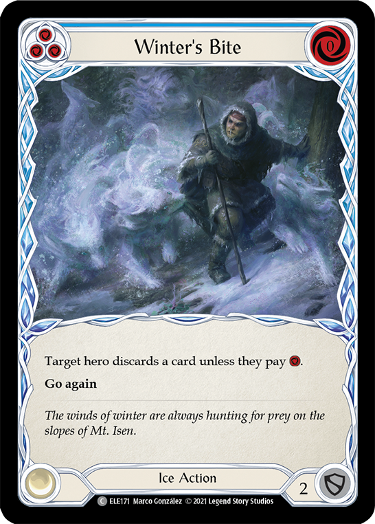 Winter's Bite (Blue) [ELE171] (Tales of Aria)  1st Edition Rainbow Foil | Good Games Morley