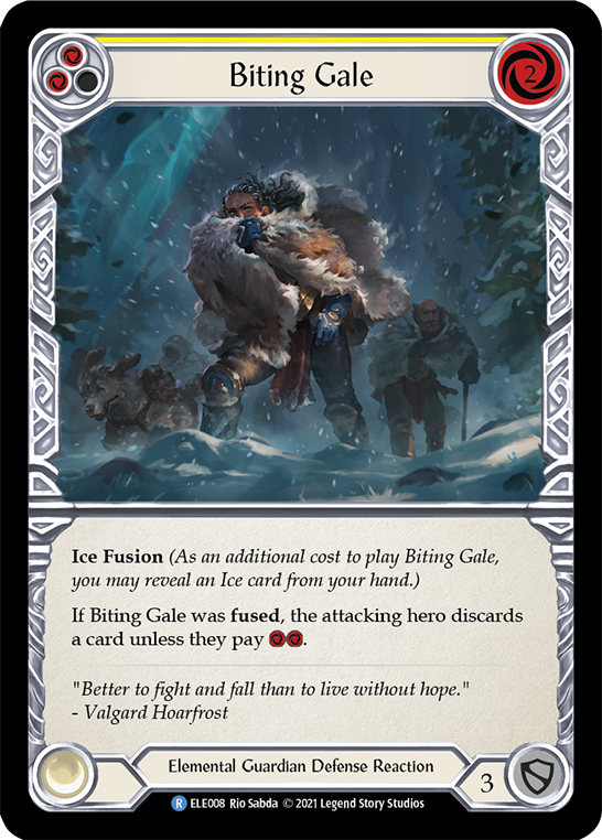 Biting Gale (Yellow) [ELE008] (Tales of Aria)  1st Edition Normal | Good Games Morley