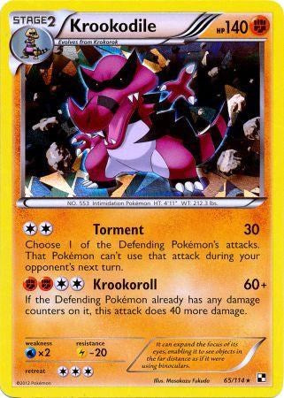 Krookodile (65/114) (Cracked Ice Holo) [Black & White: Base Set] | Good Games Morley
