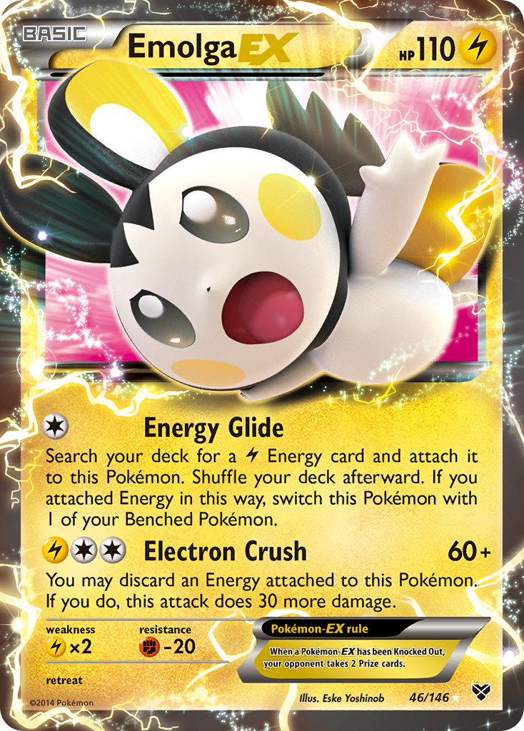 Emolga EX (46/146) [XY: Base Set] | Good Games Morley