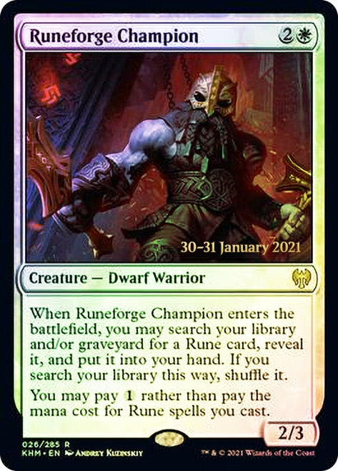 Runeforge Champion [Kaldheim Prerelease Promos] | Good Games Morley