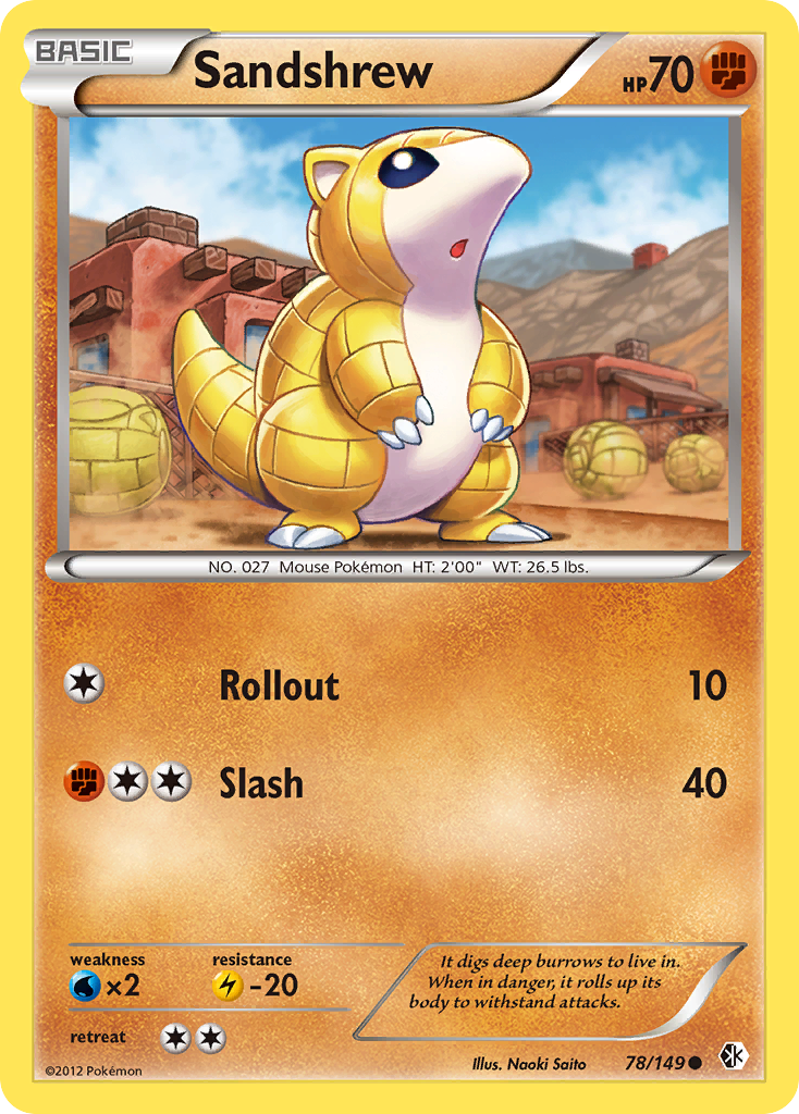 Sandshrew (78/149) [Black & White: Boundaries Crossed] | Good Games Morley