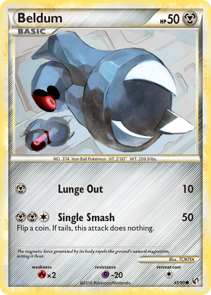 Beldum (43/90) [HeartGold & SoulSilver: Undaunted] | Good Games Morley