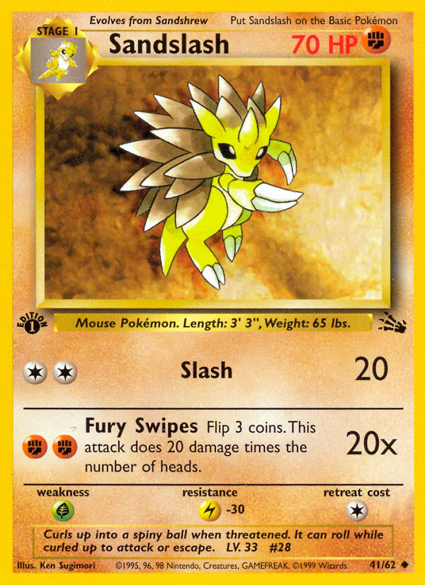 Sandslash (41/62) [Fossil 1st Edition] | Good Games Morley