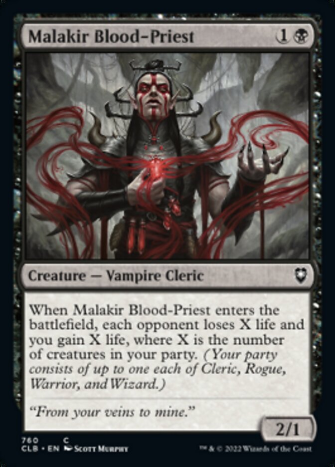 Malakir Blood-Priest [Commander Legends: Battle for Baldur's Gate] | Good Games Morley