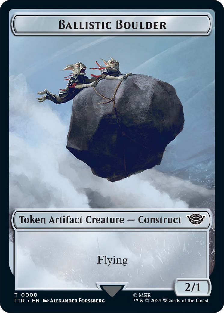 Ballistic Boulder // Food Token (09) Double-Sided Token [The Lord of the Rings: Tales of Middle-Earth Tokens] | Good Games Morley