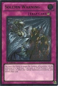 Solemn Warning (UTR) [DREV-EN077] Ultimate Rare | Good Games Morley