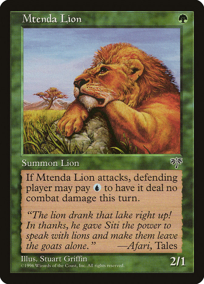 Mtenda Lion [Mirage] | Good Games Morley