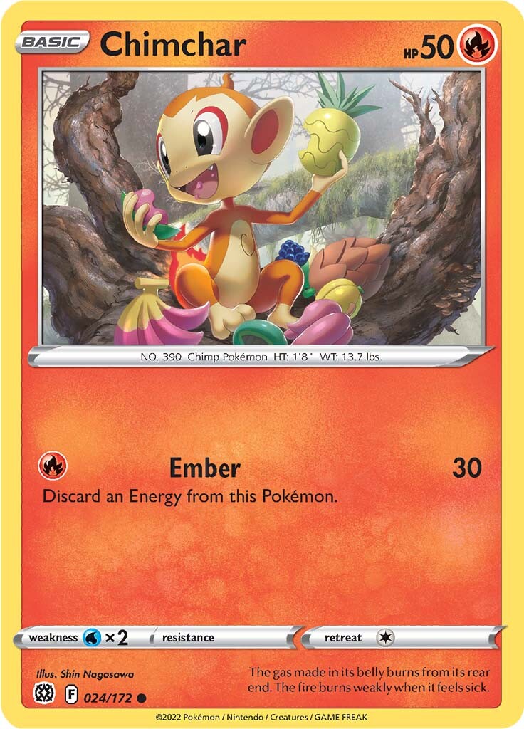 Chimchar (024/172) [Sword & Shield: Brilliant Stars] | Good Games Morley